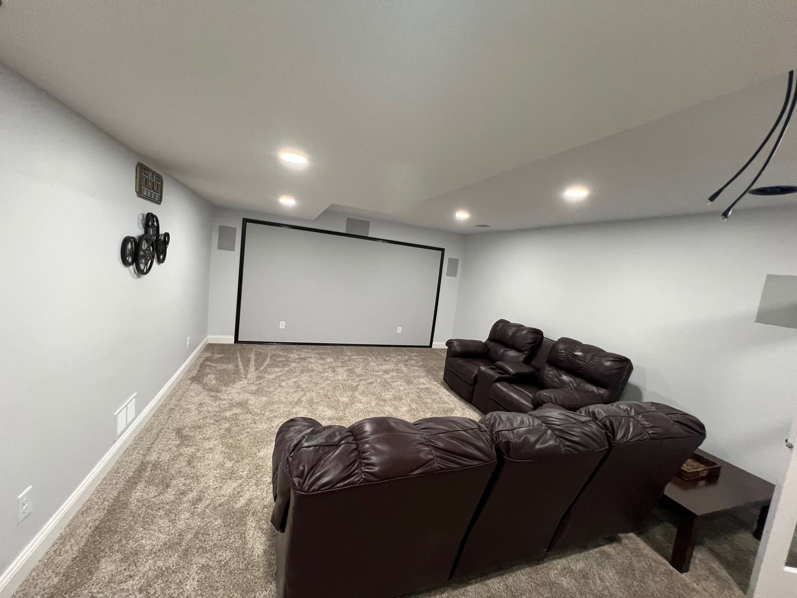 Finished basement home theater Davenport IA